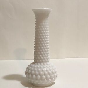EO Brody Hobnail Vase White Milk Glass
